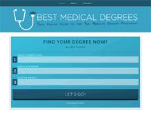 Tablet Screenshot of bestmedicaldegrees.com